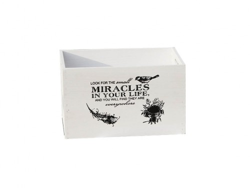 coffret en bois blanc miracles