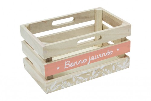 beige Box mit rosa