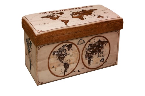 Baul mullido mapa mundi