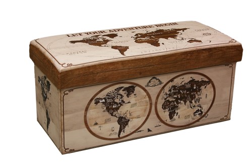 Baul mullido mapa mundi