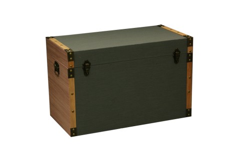 Baul madera gris