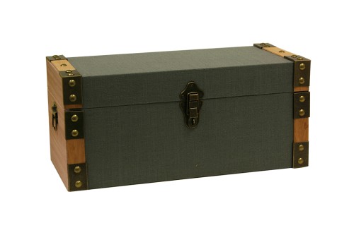 Grey Wood Storage Trunk