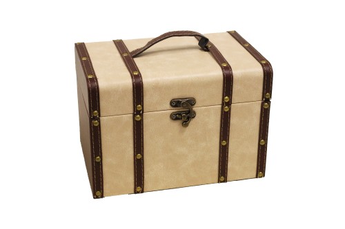 Cofrecito floral beige