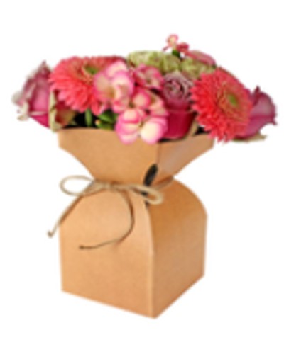 Bolsa kraft flores