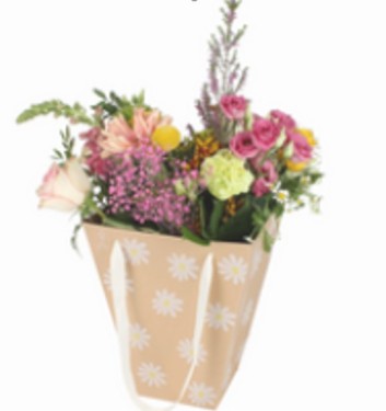 Bolsa kraft flores