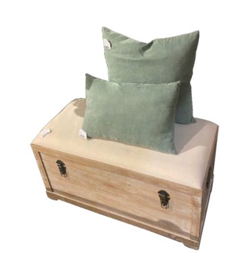 Baul madera mullido