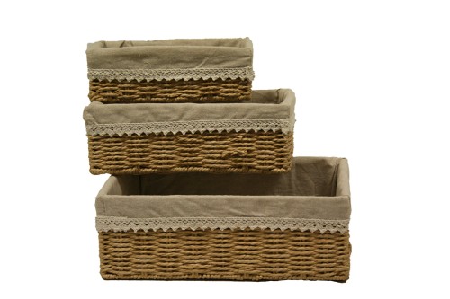 Cajoneras de papel beige tela
