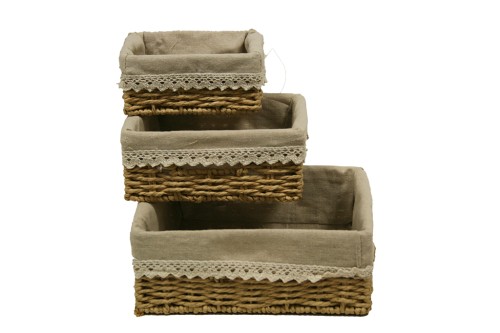Cajoneras de papel beige tela flores