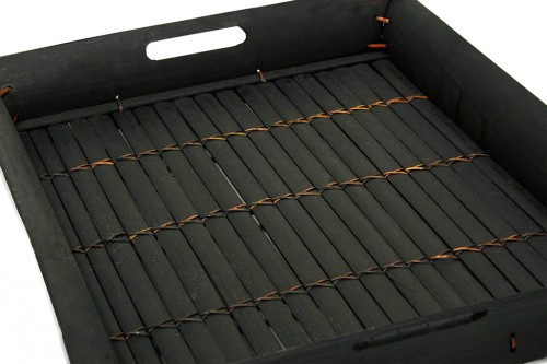 Black bamboo tray