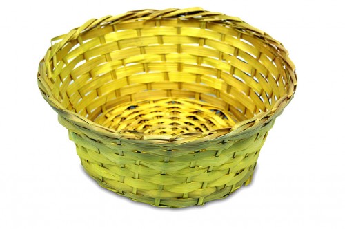 Yellow round tray