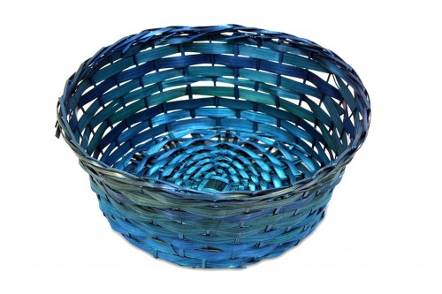 Blue round tray