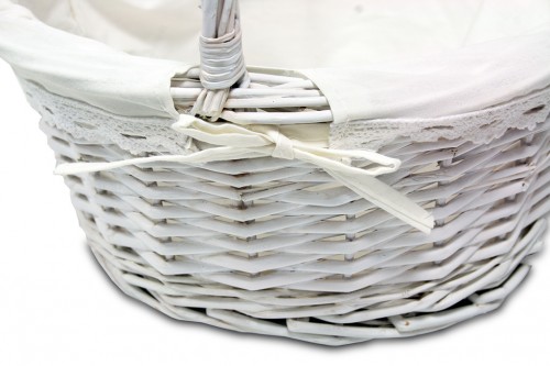 White fabric basket