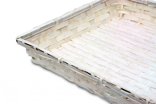 White lacquered living tray