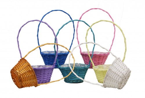 Light green plastic head basket