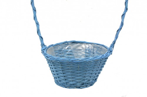 Light blue plastic head basket