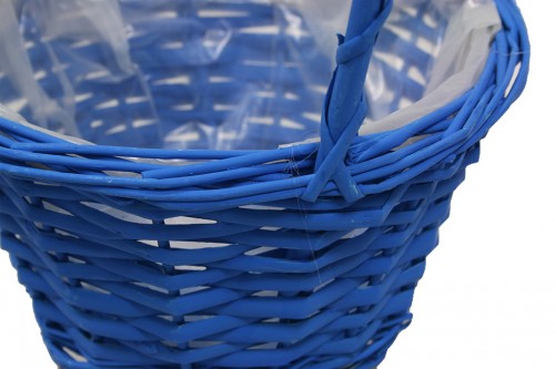 Plasticized blue head basket