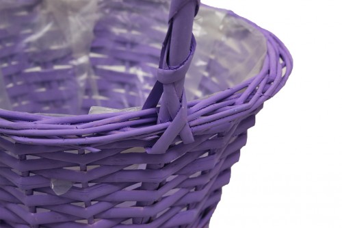 Panier lilas tête plastifiée