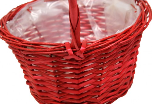 Plasticized red head basket