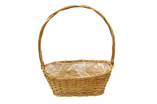 Natural laminated miniback basket