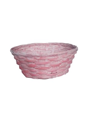 Bandeja redonda rosa plastificada