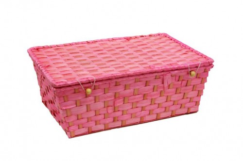 Porte-documents en plast bambou rose