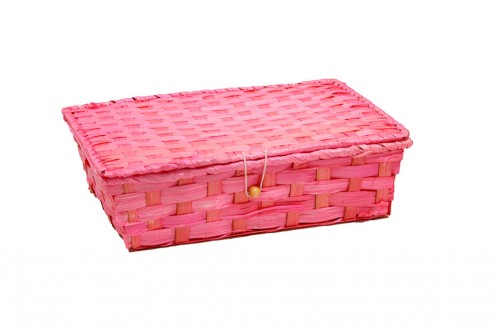 Porte-documents en plast bambou rose