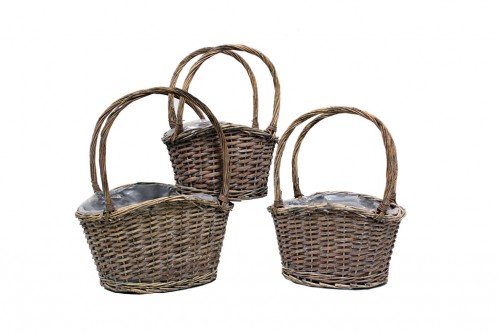 Oval star basket set/3