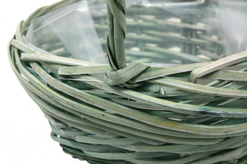 green honeycomb basket