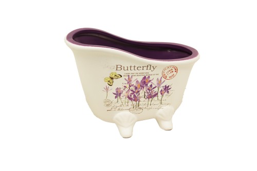 Macetero bañera ceramica decoracion