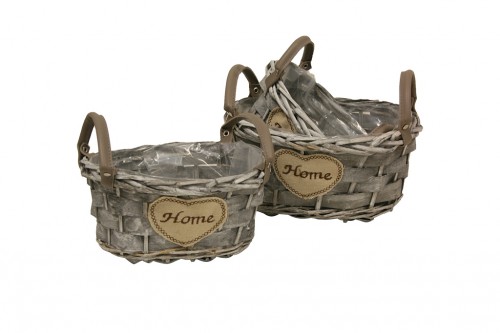 Small gray basket s/3