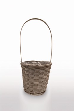 Cesta gris patinada 17cm