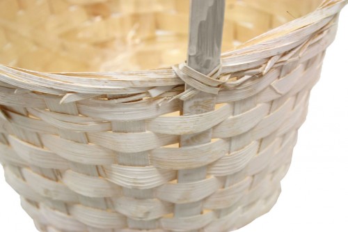 patinated white basket