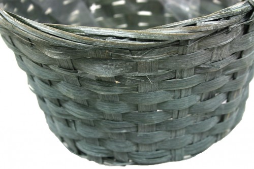 Grey lacquered basket