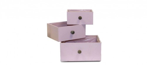 Pink drawer planter