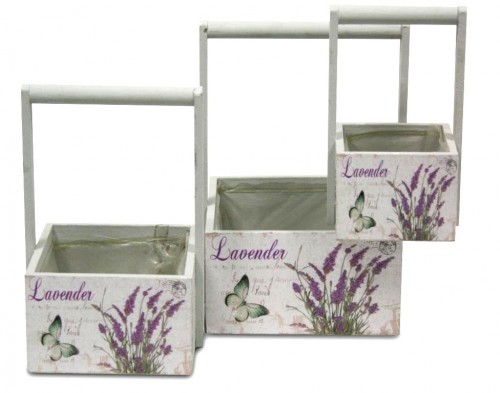 Lavender basket S/3