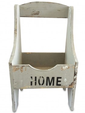 Macetero sillita home gris