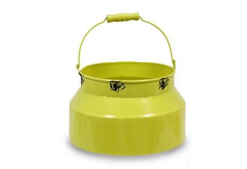 Cache-pot tasse jaune