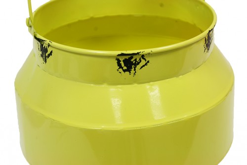 Cache-pot tasse jaune