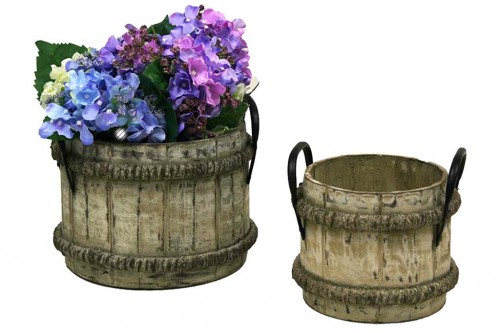 Round planter s/2