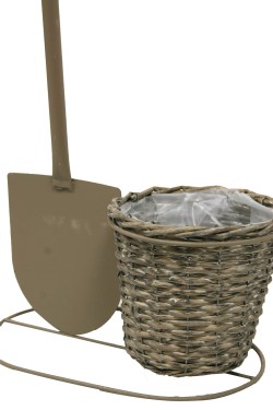 Gray shovel planter