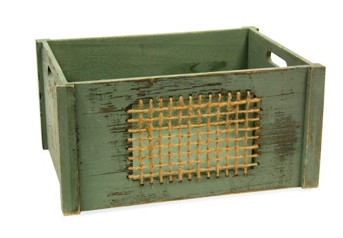 Caja madera rejilla