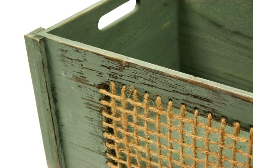 Caja madera rejilla