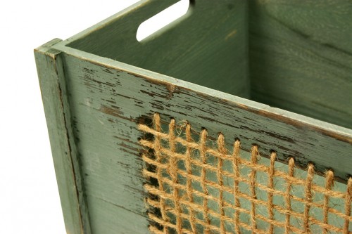 Caja madera de rejilla