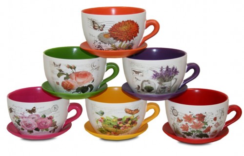 Lot de mugs assortis set/6