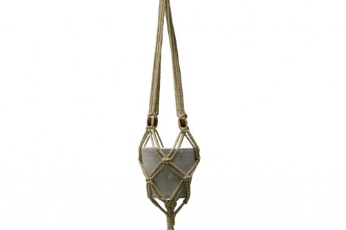 Hanging ceramic macramé planter