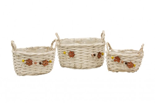 Wicker flower basket