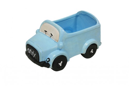 Blue car planter