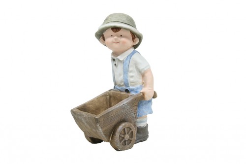 Flower pot boy wheelbarrow