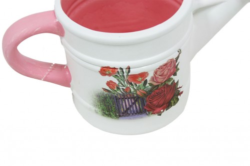 watering can pink roses