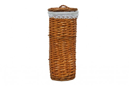 Brown wicker roll holder